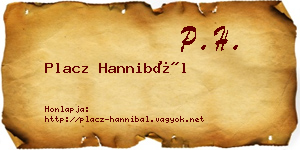 Placz Hannibál névjegykártya